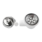 Besttoolifes Edelstahl Spülbecken Ablaufgarnitur für Wohnmobile, Boote und Wohnwagen | Kompakter rechtwinkliger Abfluss mit PP- und Metallkonstruktion | Wohnmobil-Waschbeckenablauf