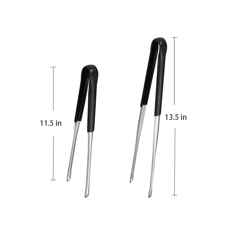 Lot de 4 pinces de cuisine en acier inoxydable (11,5/13,5)