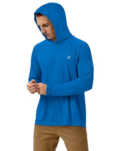 Image of Roadbox Mens Fishing Sun Hoodie, Long Sleeve UPF 50+ UV Protection Shirts