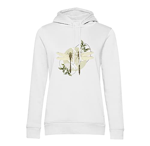 Sweat à capuche libellules amoureuses en maille premium style minimaliste