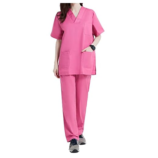 MISEMIYA - Uniformes Sanitario Unisex Uniformes Sanitarios MÉDICOS Conjuntos Sanitarios BZ-817-8312 - M, Fucsia 21