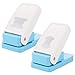 2 Pcs Tab Punch for Paper Crafts - 1.5in 2 Shapes DIY Index Tag Puncher for Paper Crafts, Handheld Label Tag Paper Cutters for Scrapbooking, Card Making