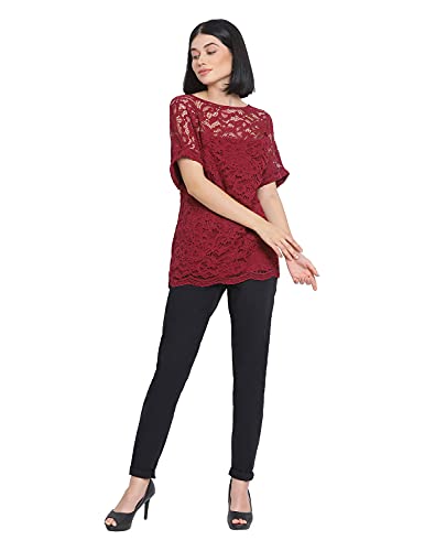Image of oxolloxo Women's Solid Regular Fit Shirt