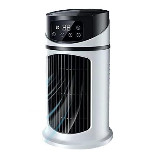 Enfriador evaporativo personal portátil ajustable pequeño ventilador de refrigeración de escritorio para dormitorio, oficina, ventilador enfriador de niebla fría, humidificador de aire acondicionado Enfriador evaporativo personal portátil ajustable pequeño ventilador de refrigeración de escritorio para dormitorio, oficina, ventilador enfriador de niebla fría, humidificador de aire acondicionado