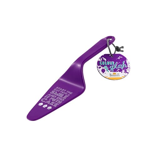 Birkmann, Colour Kitchen, paletta per torte con scritta, in plastica di alta qualità, per alimenti, indeformabile, lavabile in lavastoviglie, viola, 26 x 6 cm, 429765