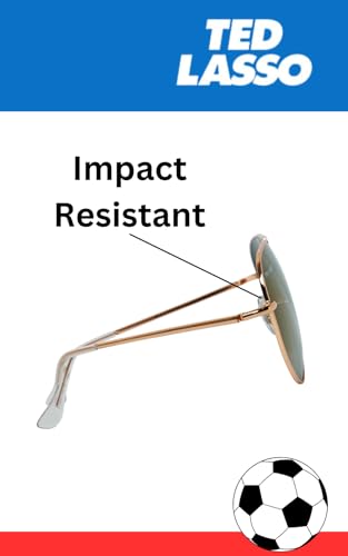 Ted Lasso Gold Aviator Sunglasses Sun-Staches UV 400, One Size Fits Most3