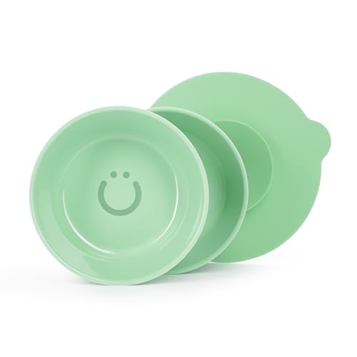 Ubbi Silicone Suction Bowls for Babies & Toddlers, 2-Pack – 2 Bowls + Interchangeable Stay-Put Base, High-Wall Self-Feeding for Baby-Led Weaning,...