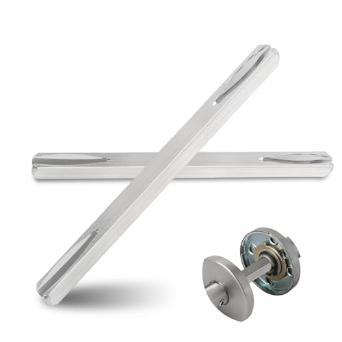 Beatific 2 unidades de tirador de puerta, barra de husillo, pasador cuadrado de 8 mm x 100 mm, acero galvanizado, pasador cuadrado de repuesto, herrajes de puerta, pasador de fijación, tirador de