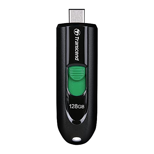 Image of Transcend JetFlash 790C 128GB USB 3.2 Gen 1 (USB 5Gbps) Flash Drive, USB Type-C Pen Drive, 5-Year Limited Warranty, Black (TS128GJF790C)