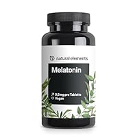 Melatonin – 365 Tabletten – 0,5mg Melatonin pro Tablette – hochdosiert – Ohne unerwünschte Zusätze – Laborgeprüft – Alternative zu Einschlafspray - 100% vegan