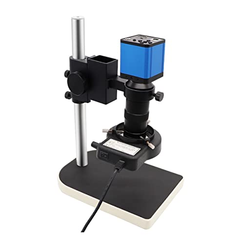 Microscope 38MP HDMI Industry Digital Microscope HD Camera 180X C Mount Lens 56LED Ring Light(16MP HDMI Camera)