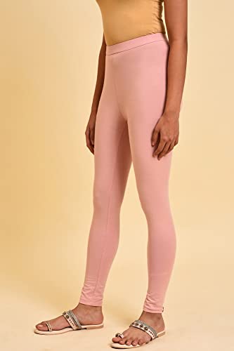 Image of W for Woman Women's Regular Fit High Rise Coral Cotton Jersey Tights