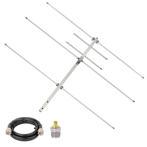 Ham Radio Dual Band Yagi Antenna VHF UHF 144 / 430MHz (2m 70cm) High...