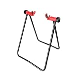 HIOPOIUYT Bike stand repair rack Road Bike Triangle Stand Vertical Bike Rack Foldable Bike Floor Stand Bike Display Wheel Hub Bracket Repair Rac, Red