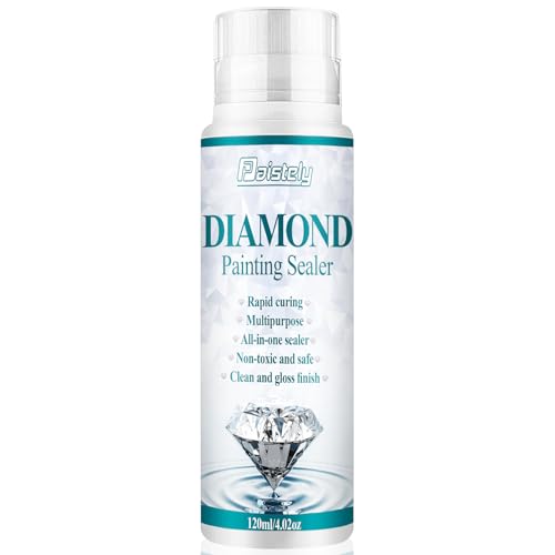Diamond Painting Sealer, Diamond Art Sealer, Quick Drying Diamond Art Glue, Diamond Painting Glue for 5D Diamond Painting, Puzzle and DIY Crafts (1, 120ml)