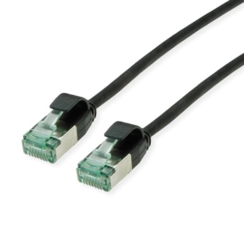 ROLINE RM U/FTP DataCenter Patchkabel Kat.6A (Class EA), slim, schwarz, 5 m