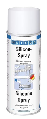 WEICON Silicon-Spray 400 ml I Schützendes Pflege- und Schmiermittel für Kunststoff, Gummi & Metall, transparent