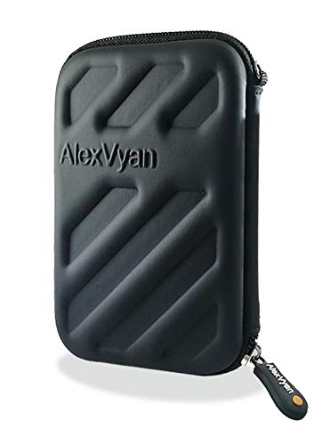 AlexVyan - Shock Proof External Hard Disk Case Protector for 2.5 Inch Seagate Expansion WD Toshiba Sony HP Transcend 1TB 2TB Wired External USB 3.0 2.0 Hard Drive Disk (500 GB, 500GB,1TB, 1 TB, 2TB 2 TB ,1.5TB 1.5 TB 3TB 3 TB Compatible) Cover HDD Case Casing Carry Bag Pouch Sleeve Enclosure