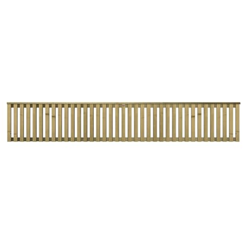 Premier Tuscany, 6ft x 1ft Fence Trellis Panel Wooden Vertical Slatted Screen | Decorative Lattice Privacy Topper Extension for Outdoor Living Space (Wide: 182cm x High: 31cm)
