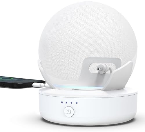 Base de Bateria para Echo Dot 5 - Suporte de Bateria Portátil de ...