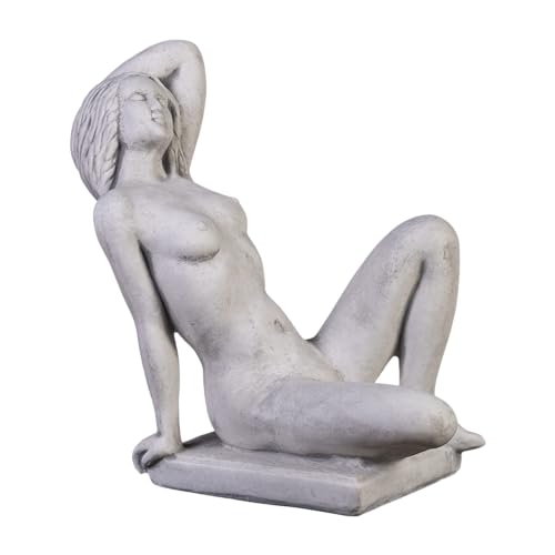 gartendekoparadies.de Erotische Frauen-Figur, Steinfigur, H. 42 cm, 21 kg, Grau, frostsicher aus...