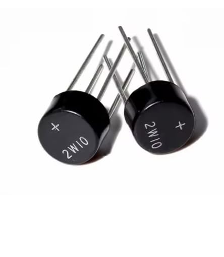 2X Ponte Raddrizzatore 2W10 2A 1000V Bridge Rectifier Rotondo Diodo AC DC