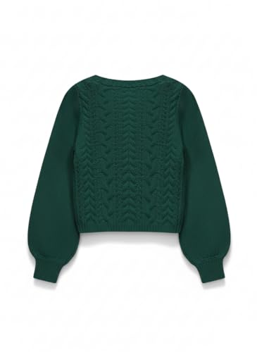 Image of SKAYS Womens Tie Front Bow Cardigan Sweaters Cropped Cable Knit Cardigans Trendy Fall Long Sleeve Outerwear