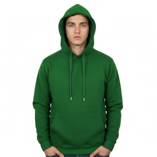 Sweat à capuche polaire homme pour le plein air - Pull vert 5XL