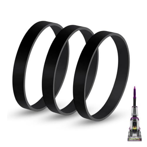 Image of Replacement Belts for Bissell 2910, 2987, 2806 PowerForce and TurboClean PowerBrush Lightweight Pet Carpet Cleaner, Flat Pump Belt Replace Parts 1606428 (Pack of 3)