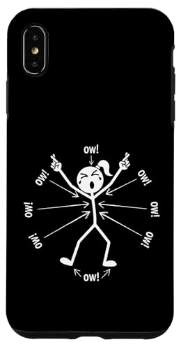 Ow Ow Ow Ow Stickman Figure Humorous Chronic Pain Awareness �X�}�z�P�[�X iPhone XS Max �p