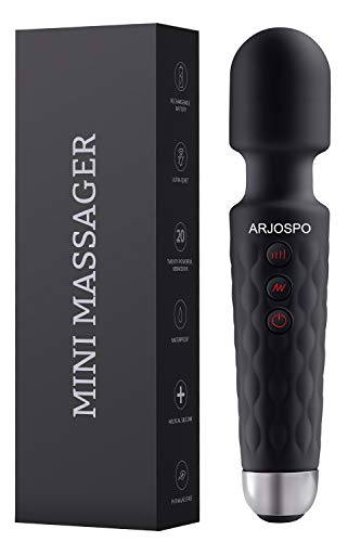 ARJOSPO Upgraded Mini Massager, The Original Compact Power Rechargeable Wand Massager, Wireless, 20x