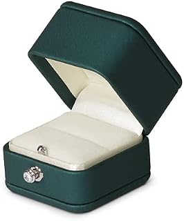 Oirlv Ring Box Luxury Square Velvet Wedding Ring Case Jewelry Gift Box Jewellery Box for Proposal Engagement Wedding Gift Box Mothers Day Christmas Thanksgiving Birthday Mom Gifts(Dark Blue)