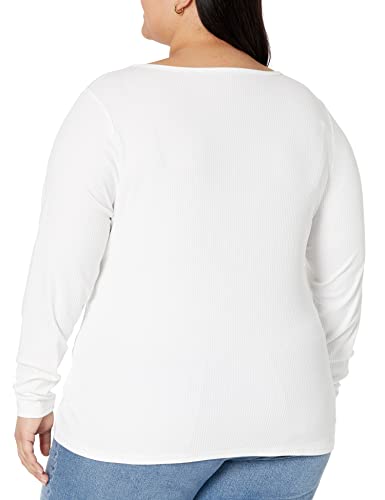 Image of Amazon Essentials Women's Long Sleeve Slim-Fit Rib Scoop Neck Sweater, Fall Tops, Pack of 2
