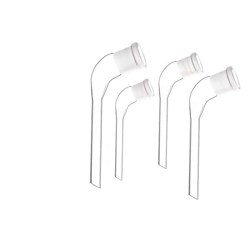 Morbio in vetro borosilicato ad alto contenuto, Adattatore for vetro da distillazione congiunto Tubo dritto in borosilicato con curvatura a 105 gradi 4 dimensioni Articoli da laboratorio(Joint 14-23)