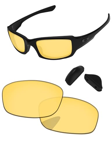 Image of Replacement Lenses & Nose Pads for Oakley Fives Squared(4+1) OO9238 54mm - Precise Fit, UV Block, Impact Resistant