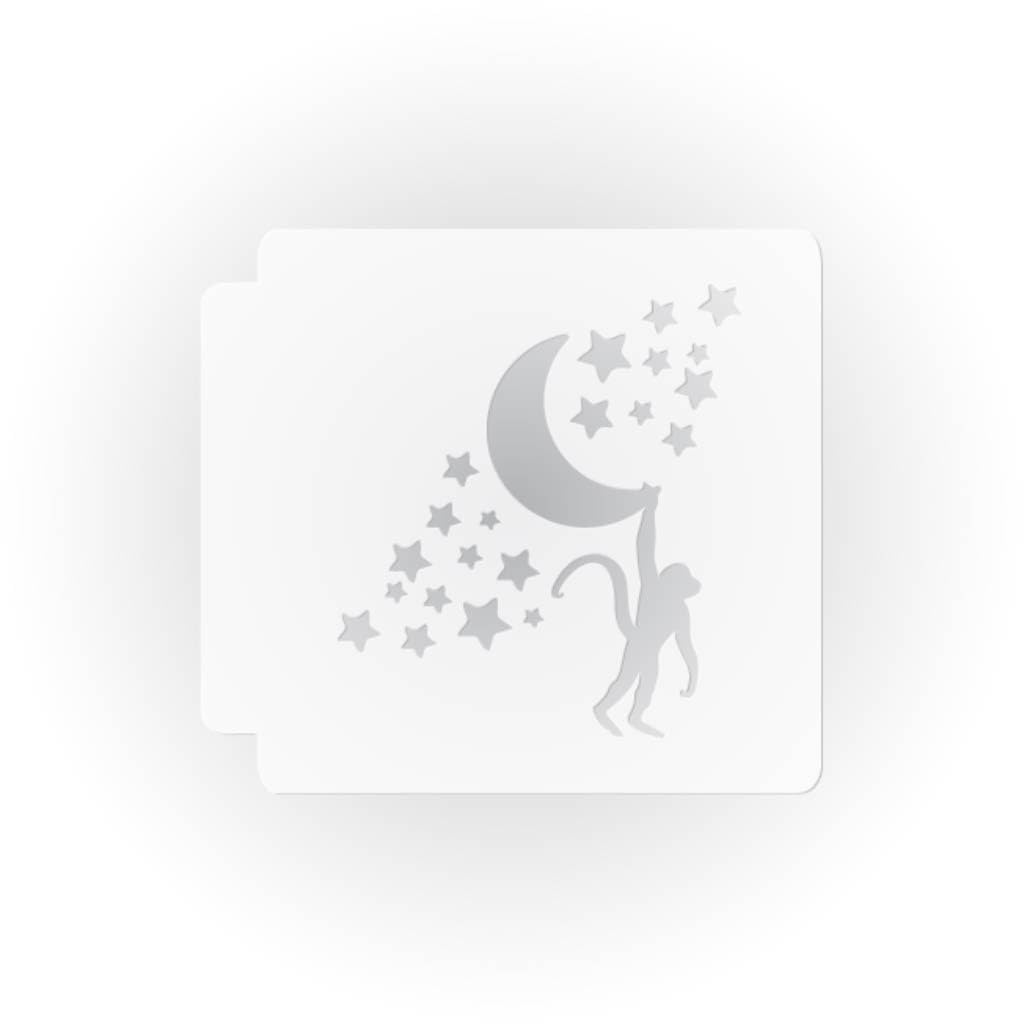 Monkey Moon Stars 783-J045 Stencil (5.5 inch)