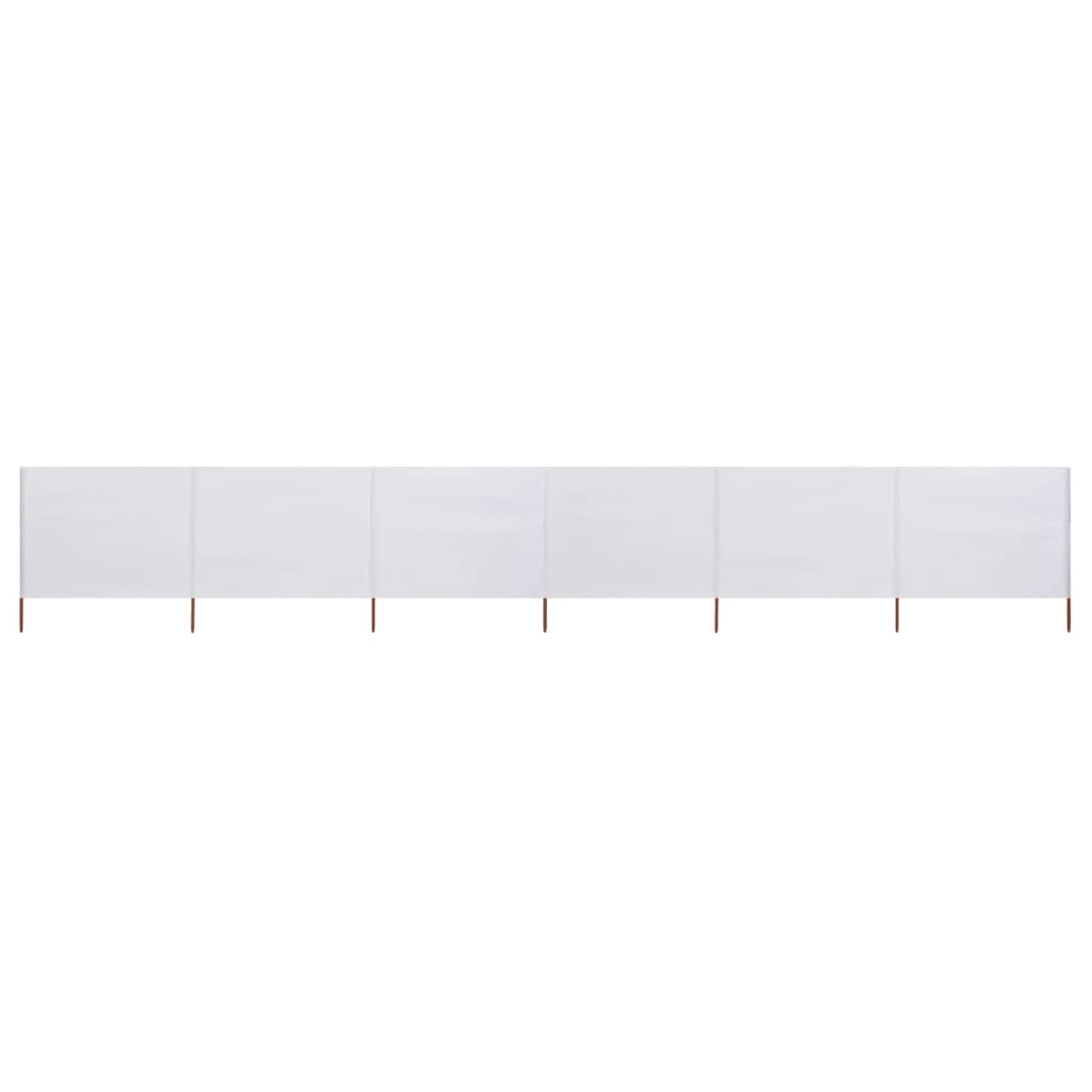 Homgoday Paravento da spiaggia a 6 pannelli, tessuto bianco sabbia, 800 x 120 cm, paravento in spiaggia o in campeggio Paravento spiaggia