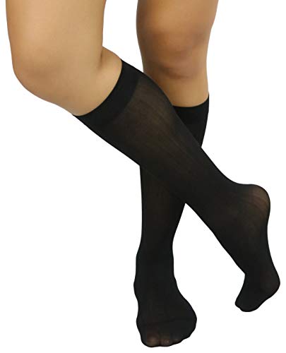 Image of ToBeInStyle Womens Pack of 6 Knee High Trouser Professional Socks