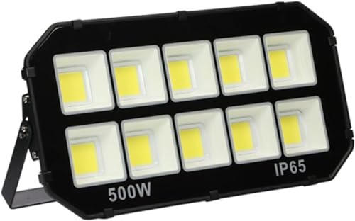 Luces alimentadas por energía solar, Reflector LED, Foco Luz de inundación blanca fría superbrillante for exteriores, Luces seguridad IP65 for campo deportivo, garaje, jardín, patio trasero(500W)