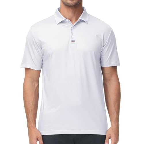 V VALANCH Men's Polo Shirts Sport Casual Short Sleeve Golf Polo Moisture Wicking Collared Tennis T-Shirt