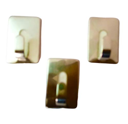 Image of Multipurpose Hooks for Wall Stainless Steel Self Adhesive Hooks Load Capacity Upto 1 Kg (Pack of 18)
