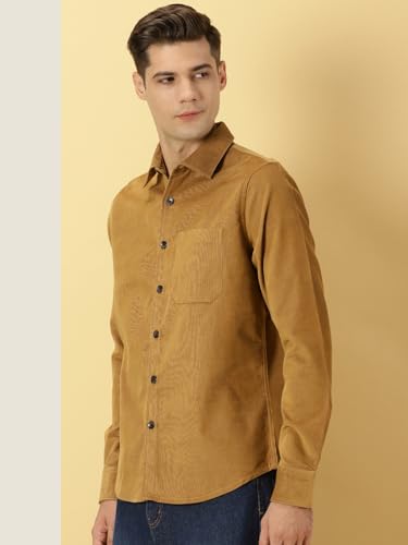 Image of Thomas Scott Men's Cotton Slim Fit Premium Corduroy Casual Shirt