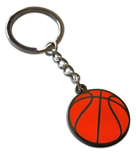 Novel Merk Basketball Sports Enamel Keychain with Key Ring (1)