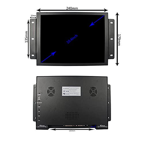Image of VSDISPLAY 10.4'' 800x600 Portable LCD Monitor VS104ZJ01 Display Screen | VS104ZJ01 Display with DVI VGA Video Input,Built-in Dual Speakers