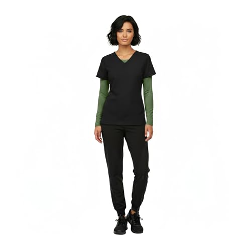 Image of Natural Uniforms Women's Long Sleeve Underscrub T-Shirt - Cotton Blend Scrub Base Layer for Nurses & Medical Professionals
