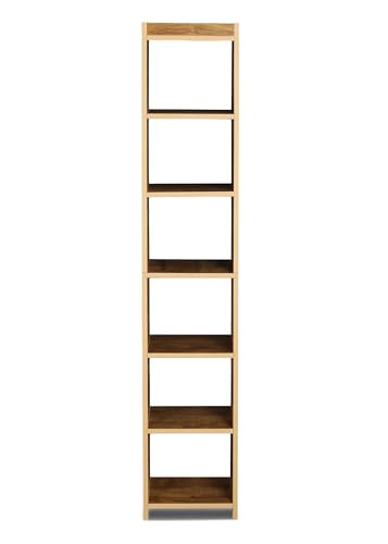 Image of SBF Furniture Tree Bookshelf Floor Standing Bookcase Free Standing Multipurpose Storage Rack for Books Magazines Organizer Showcase DIY (GHODO - Yellow, GHODO)