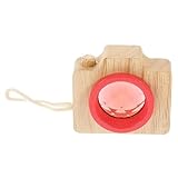  Toddmomy Éducatif Bois pour Garçon Fille Appareil Photo Rouge Cadeau Ludique pour Fête et Apprentissage des Couleurs Adapté Aux Garçons et Filles Ans