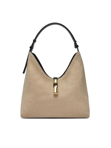 Furla Bolso de hombro Gota Natural-Negro (WB01633-BX3542-NN000-1-007), Natural-negro, M
