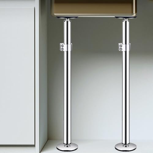 Support d'évier de cuisine en acier inoxydable réglable de 43 à 75 cm robuste - 5