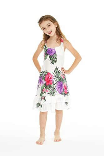Girl Hawaiian Tank Ruffle Edge Dress in Pretty Tropical4